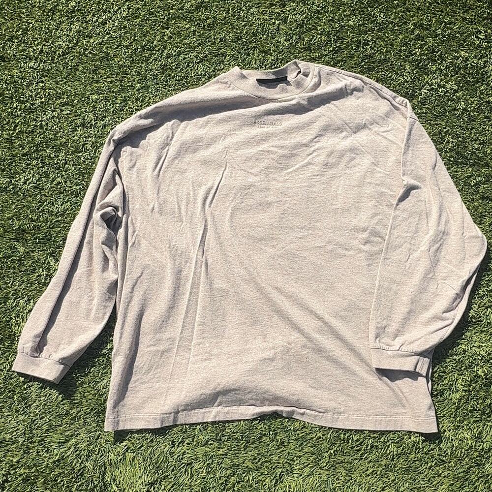 Essentials Fear of God Beige Long Sleeve Shirt Men’s Size L